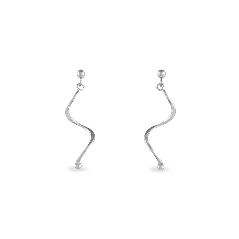 Boucles D'oreilles Pendantes Siham Argent Blanc - Spannringe Damen | OROVIVO