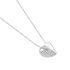 KALI Damen Collier Silber 925 Zirkonia Wei&szlig; 0,24 ct Blatt