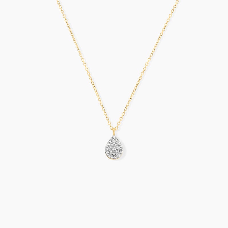 Collier Pear Or Jaune Diamant - Spannringe Damen | OROVIVO