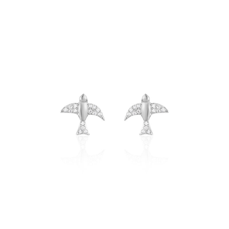 Boucles D'oreilles Argent Rhodie Axella - Spannringe Damen | OROVIVO