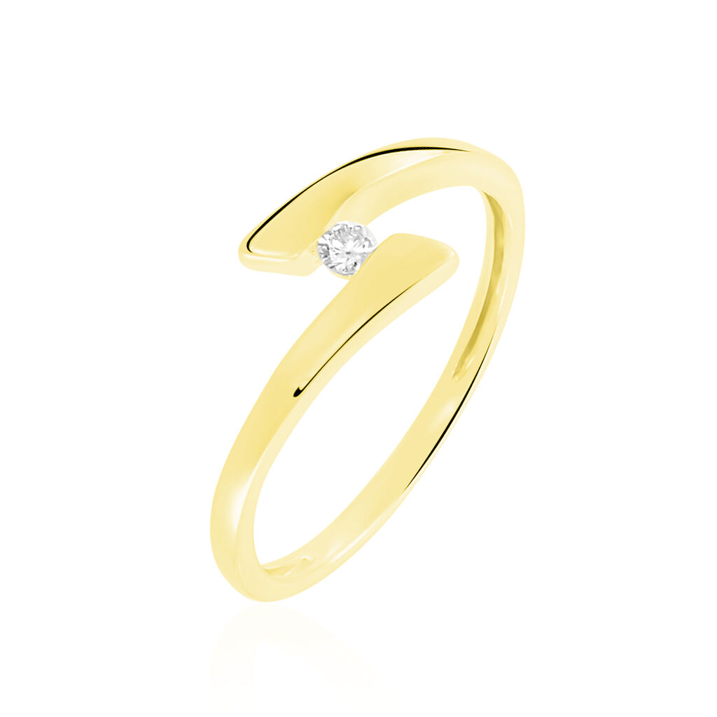Solitaire Or Jaune Couteau Vinca - Spannringe Damen | OROVIVO