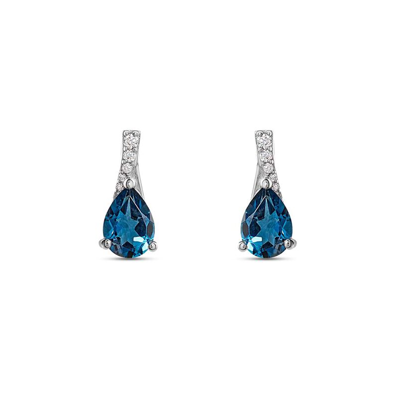 Orecchini Lobo Punto Luce Amélie Oro Bianco Topazio Cubic Zirconia - Spannringe Damen | OROVIVO