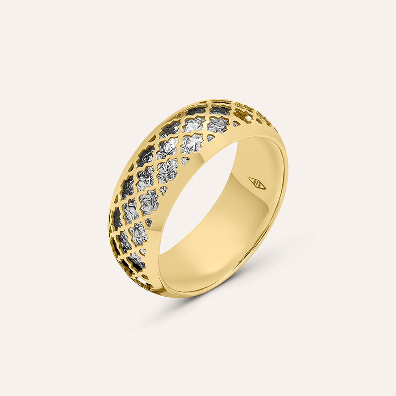 Anello Fascia Isabelle Oro Bicolore - Spannringe Damen | OROVIVO