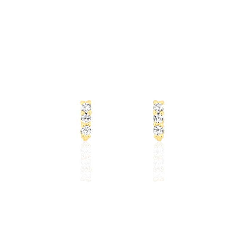 Damen Ohrstecker Gold 375 Zirkonia  - Ohrstecker Damen | OROVIVO