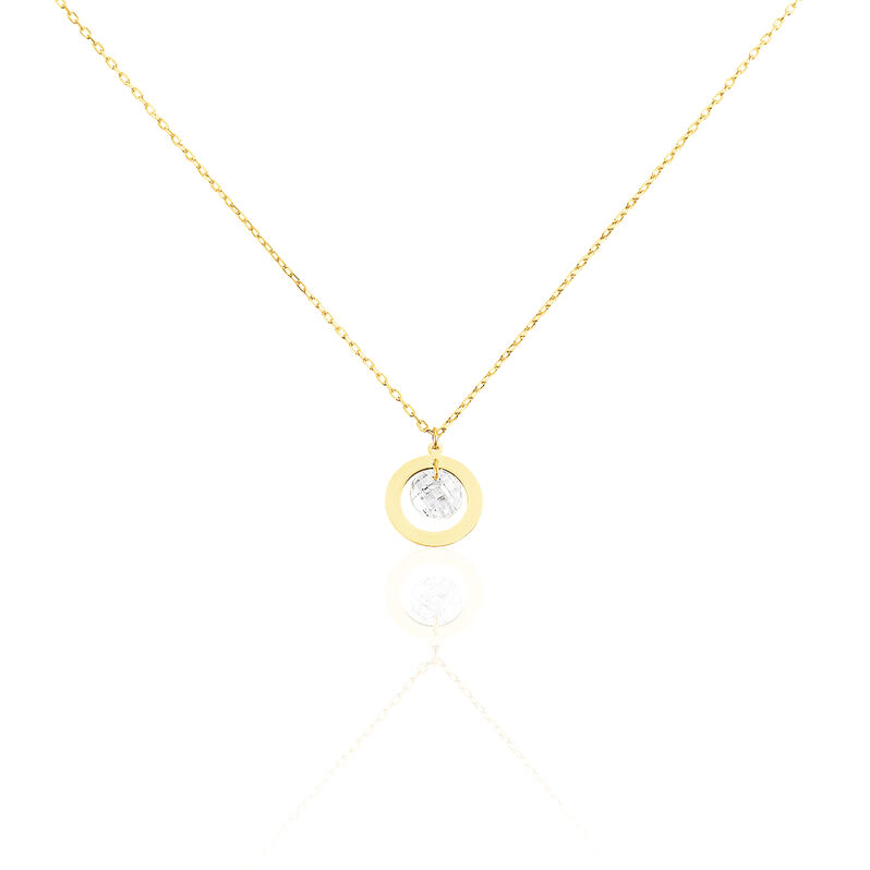 Collier Livia Or Jaune Cercle Oxyde - Spannringe Damen | OROVIVO
