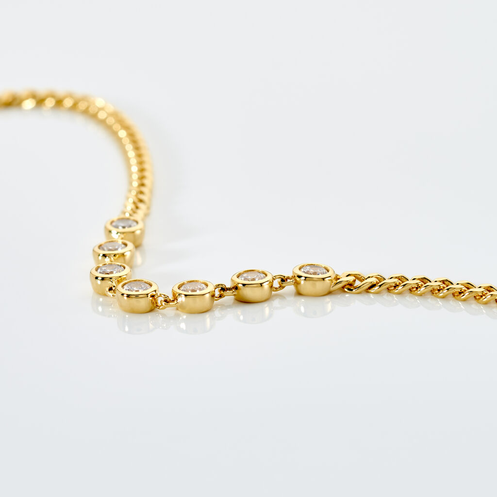 SELORA Damen Armband Silber vergoldet 925 Zirkonia Wei&szlig; 1,23 ct