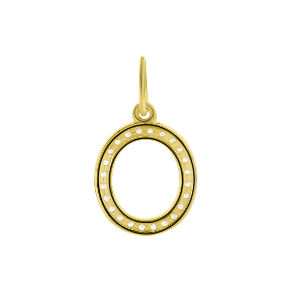 Anhänger Gold 375 Zirkonia Buchstabe O - Schmuckanhänger Familie | OROVIVO