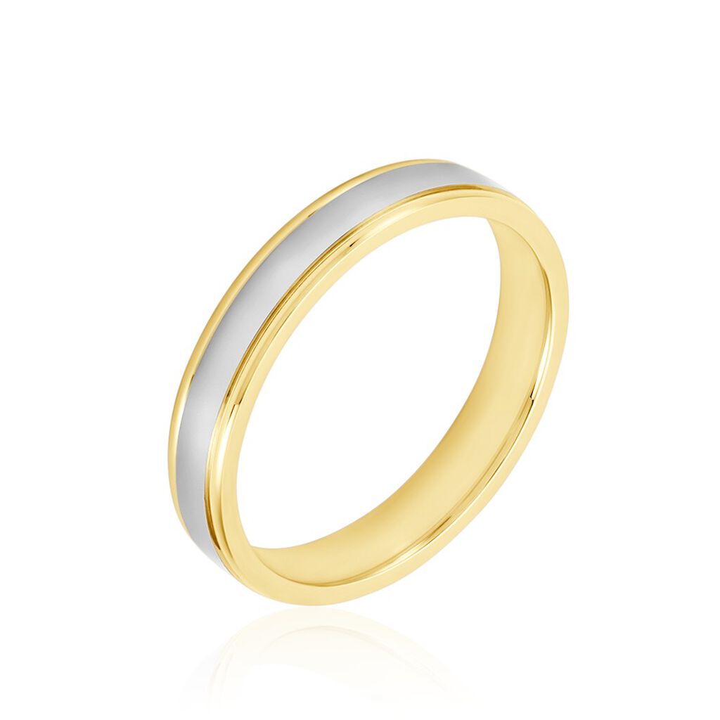 Alliance Beatrice Ruban Plat Or Bicolore - Spannringe Familie | OROVIVO