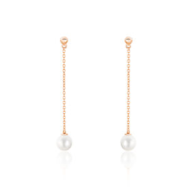 Damen Ohrstecker Lang Silber 925 Rosé Vergoldet - Ohrstecker lang Damen | OROVIVO