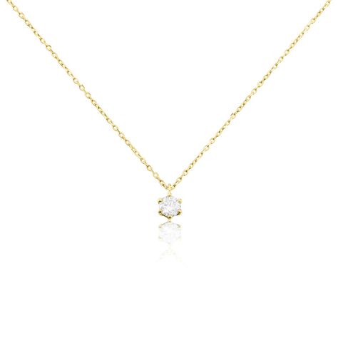 Damen Collier Gold 750 synthetischer Diamant 0,31ct Sonate 45cm - Halsketten Damen | OROVIVO