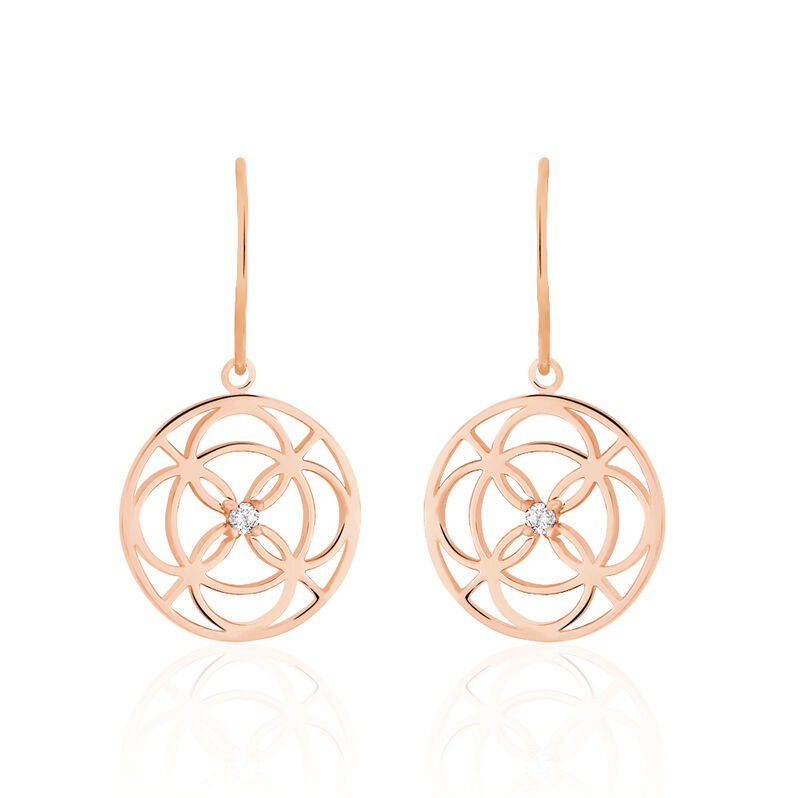 Boucles D'oreilles Pelagia Argent Rose - Spannringe Damen | OROVIVO