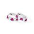 BEATRICE Damen Creolen Silber 925 Synthetischer Stein Rot 0,76 ct Kreis