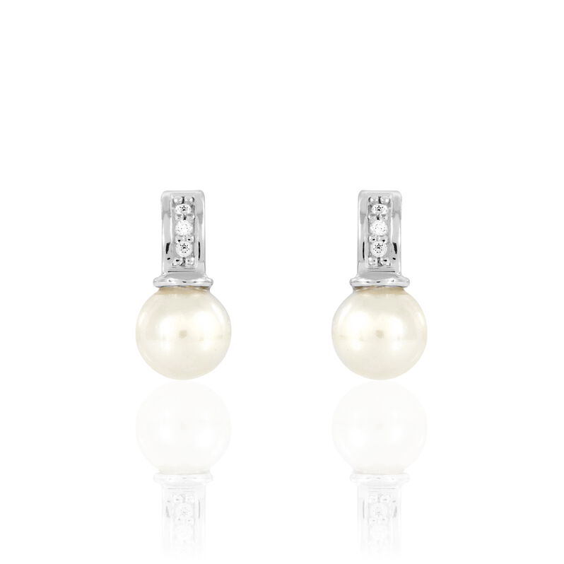 Boucles D'oreilles Pendantes Louhann Argent Perle D'imitation - Spannringe Damen | OROVIVO