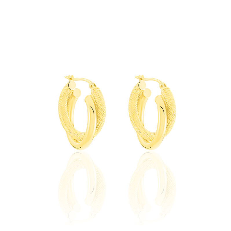 AMELIE Damen Creolen Gold 375 (9 Karat) B 3 mm - Creolen Damen | OROVIVO
