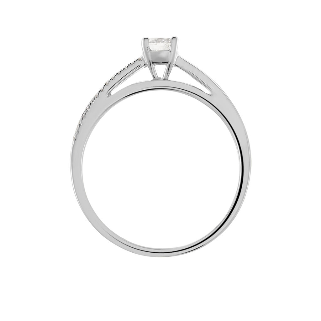 ALEXANDRA Damen Ring Wei&szlig;gold 375 (9 Karat) Diamant Wei&szlig; 0,25 ct