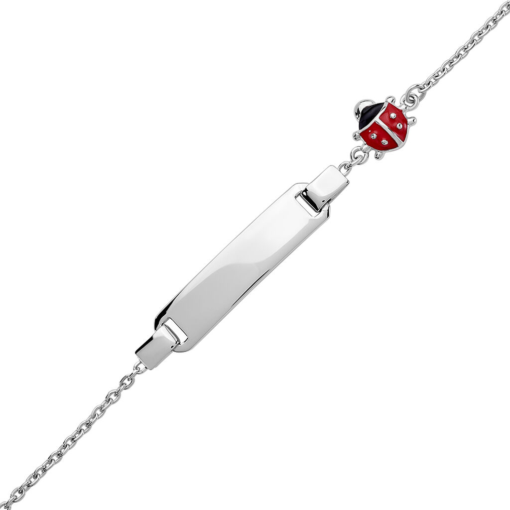 Kinder ID Armband Silber 925 Tiere Marienkäfer 1,6cm - Armbänder Kinder | OROVIVO