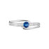 Damen Ring Wei&szlig;gold 375 (9 Karat) Saphir Blau 0,27 ct