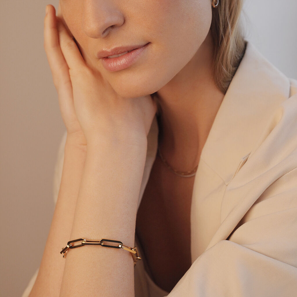 Damen Gliederarmband Edelstahl Gold Liliana - Armketten Damen | OROVIVO