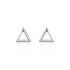 LORENA Damen Ohrstecker Silber 925 Zirkonia Wei&szlig; 0,02 ct Dreieck
