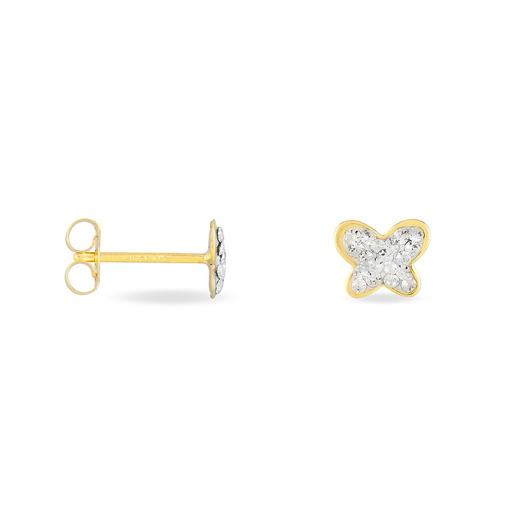 Ohrstecker Gold 375 Kristall Schmetterling - Ohrstecker Familie | OROVIVO
