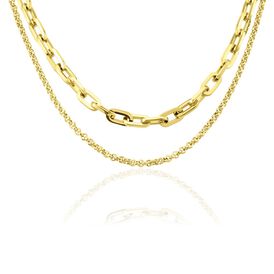 Damen Halskette Edelstahl Vergoldet  - Ketten ohne Anhänger Damen | OROVIVO