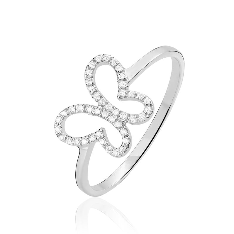 Bague Or Blanc Oxyde De Zirconium - Spannringe Damen | OROVIVO