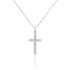 CAROLA Damen Collier Silber 925 Zirkonia Wei&szlig; Religi&ouml;ses Kreuz