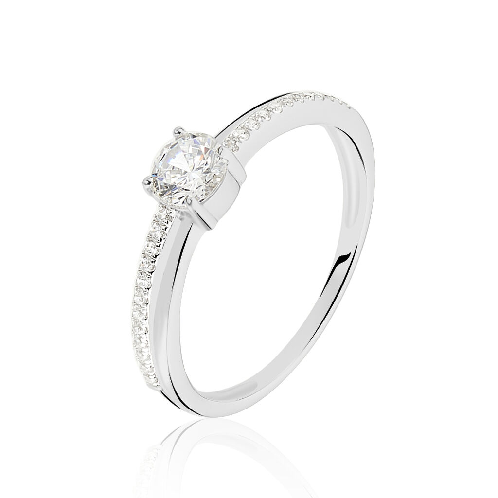 SADE Damen Ring Silber 925 Zirkonia Wei&szlig;