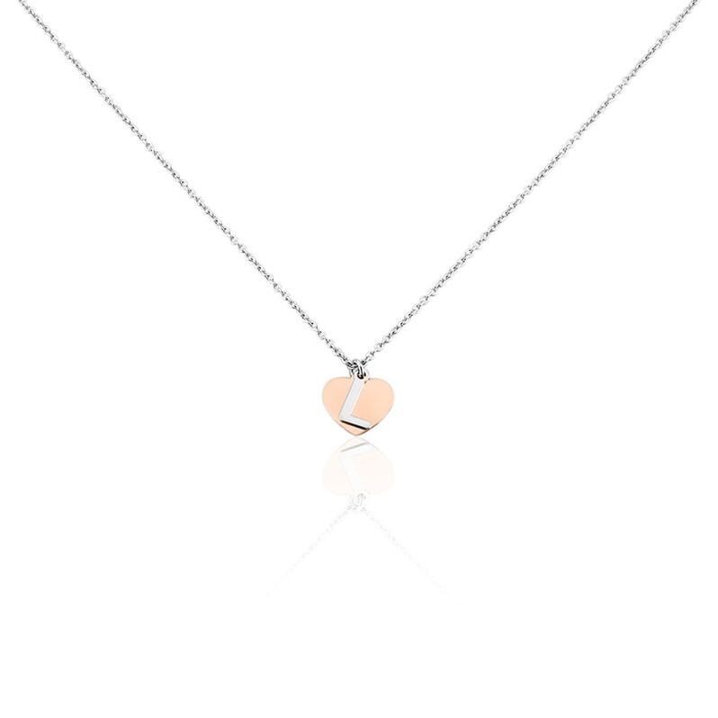 BERA Damen Collier Silber Bicolor 925 Herz - Halsketten Damen | OROVIVO