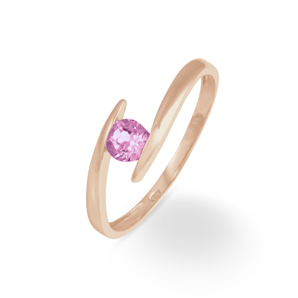 Bague Tiphaine Or Rose Saphir - Spannringe Damen | OROVIVO