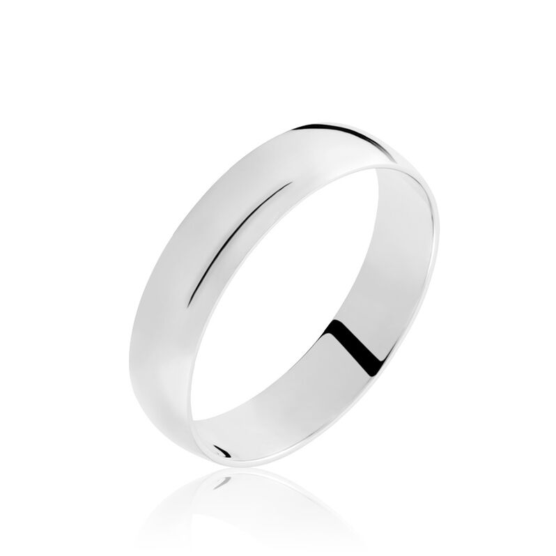 Alliance Irais Demi Jonc Classique Or Blanc - Spannringe Familie | OROVIVO