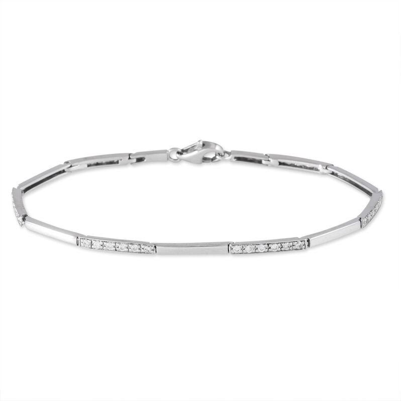 Bracelet Argent Blanc Oxyde De Zirconium - Spannringe Damen | OROVIVO