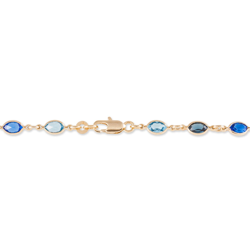Damen Armband 18 Karat Vergoldet Multicolour Steine Blau Ilvaae - Armbänder Damen | OROVIVO