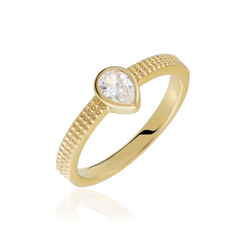 Anello Golden Dream Placcato Oro Giallo Cubic Zirconia - Spannringe Damen | OROVIVO