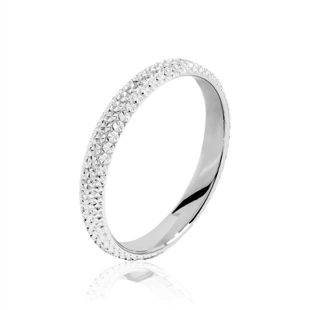 Alliance Multi Facettes Diamantee Or Blanc - Spannringe Unisex | OROVIVO