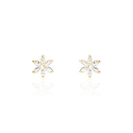 Damen Ohrstecker Gold 375 Zirkonia Blume - Ohrstecker Damen | OROVIVO