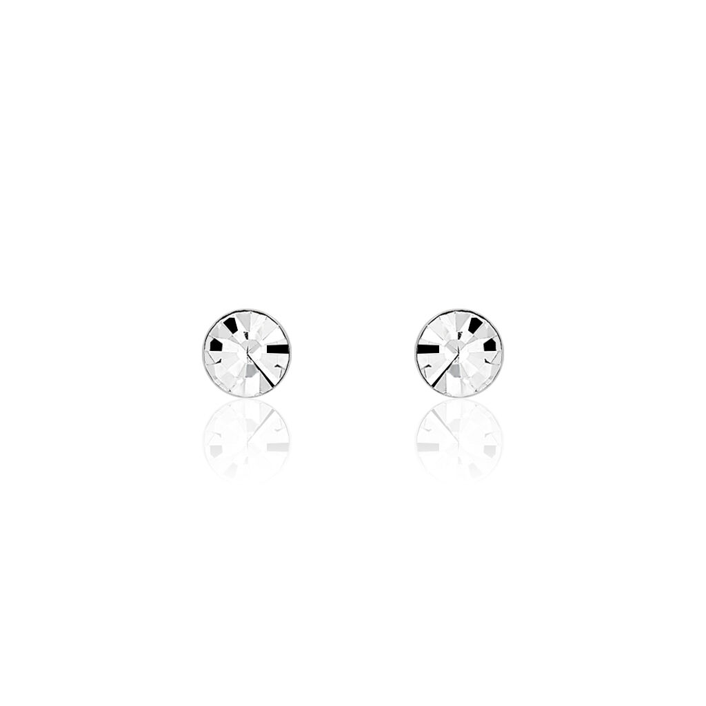 LOEIZA Damen Ohrstecker Silber 925 Zirkonia Wei&szlig;