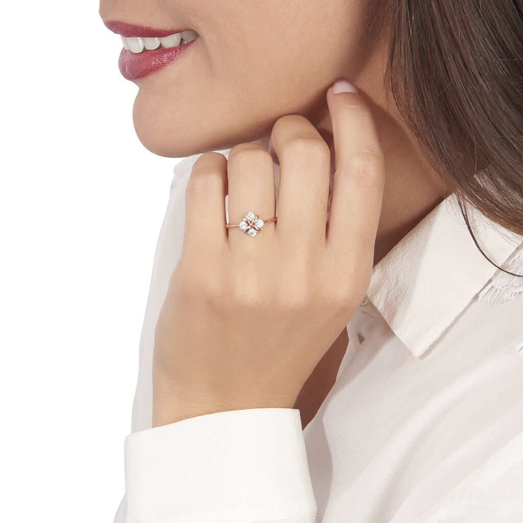 Bague Or Rose Gladysse Et Oxyde - Spannringe Damen | OROVIVO