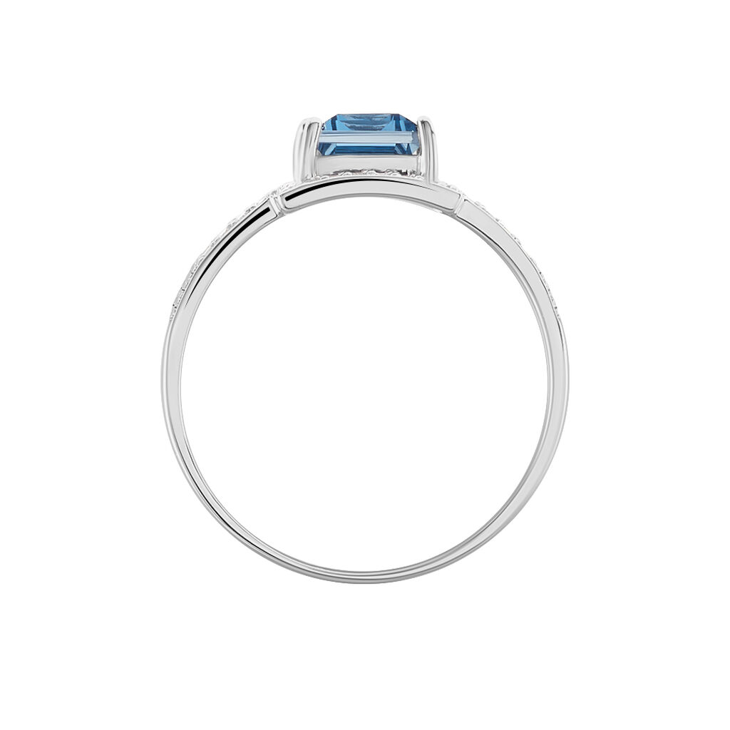 Bague Or Weiss Priska Topaze Bleu London - Spannringe Damen | OROVIVO