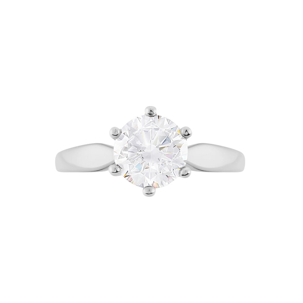 Damen Ring Silber 925 Zirkonia Wei&szlig; 3,7 ct