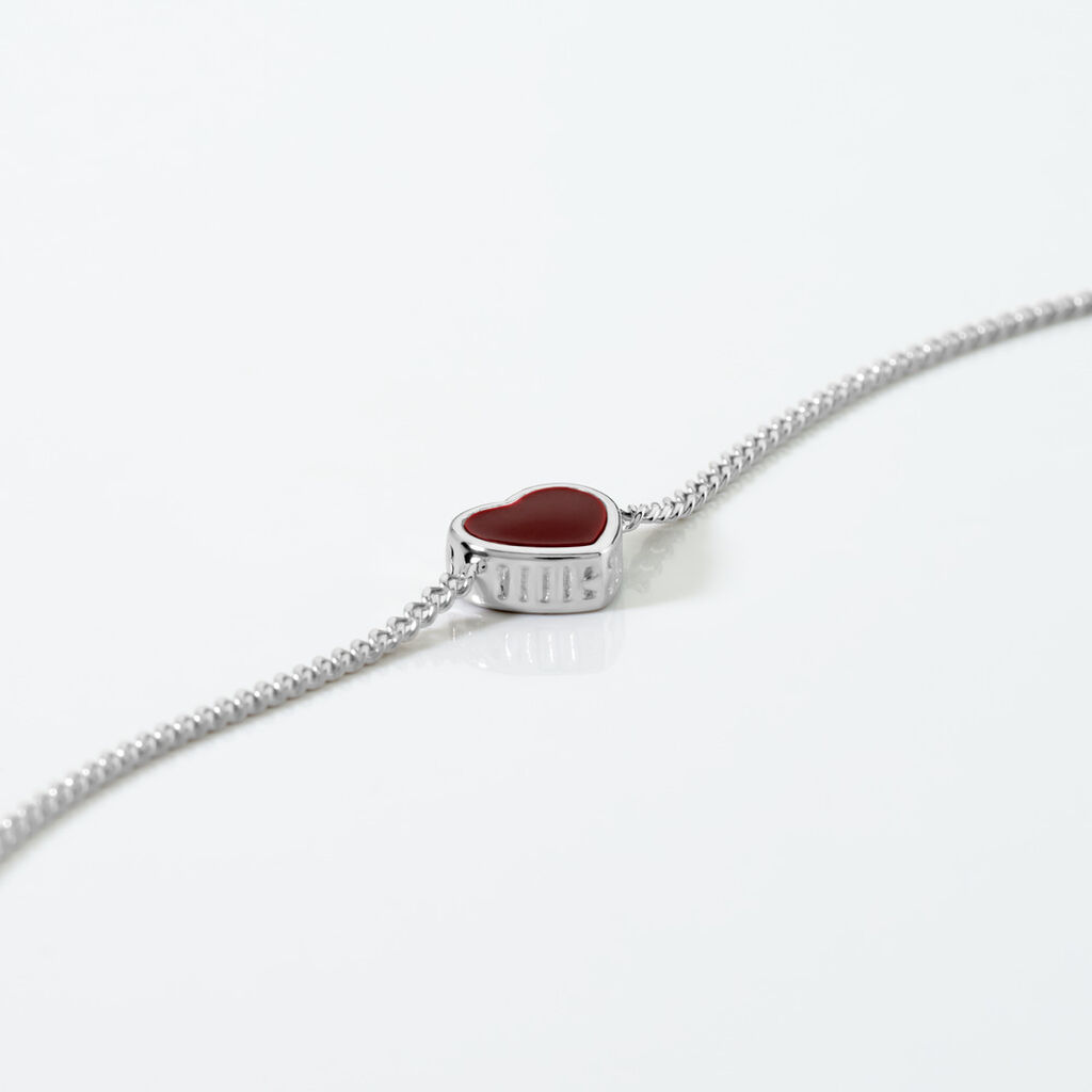 Isadora Damen Armband Silber 925 Herz B 1,4 mm