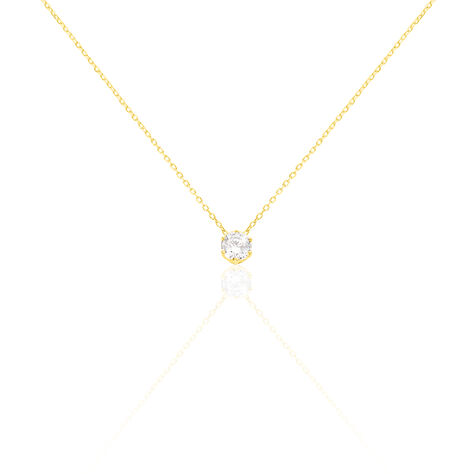 Damen Collier Gold 375 (9 Karat) Zirkonia Weiß 1,480 ct - Halsketten Damen | OROVIVO