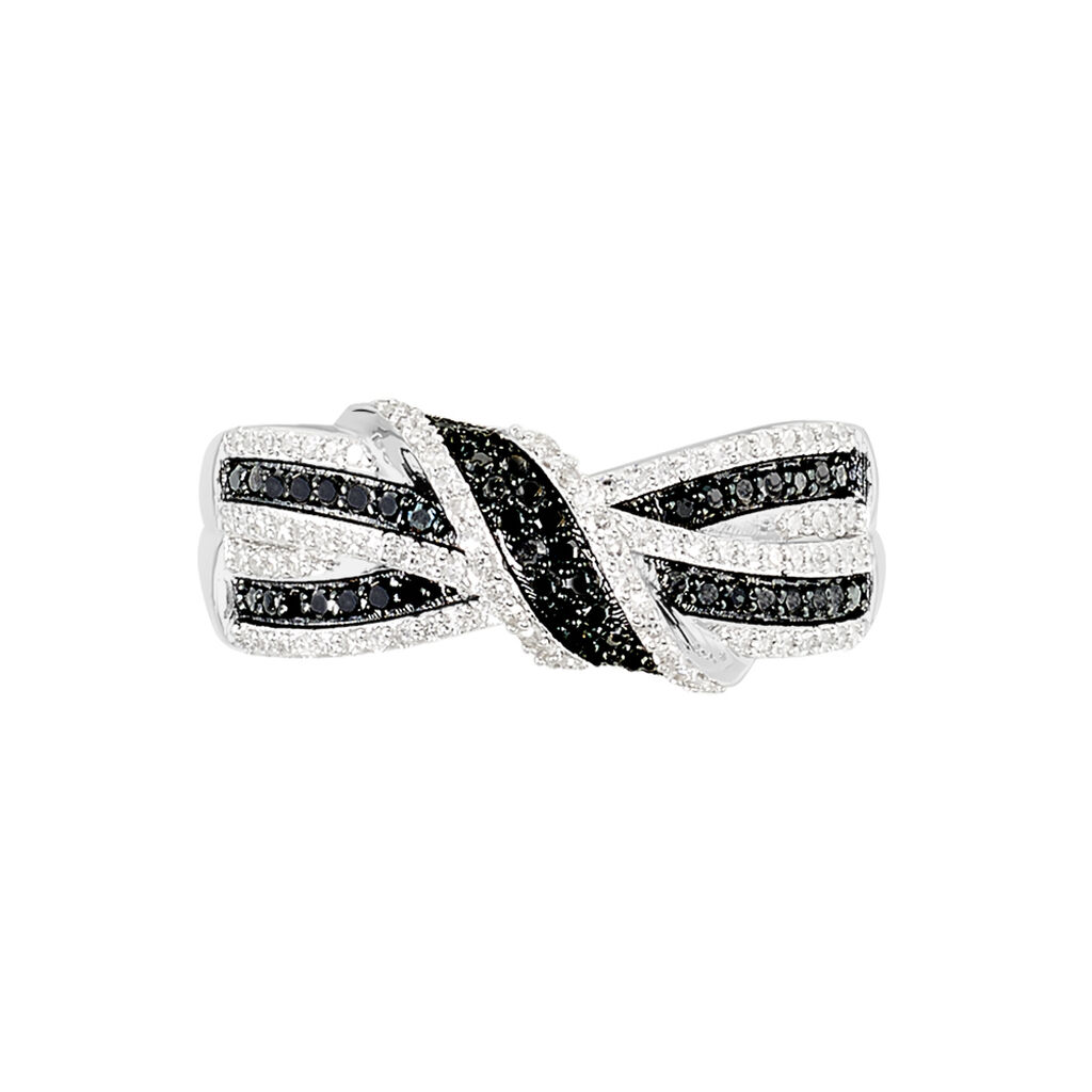 Bague Or Weiss Oaxaca Nœud Diamants - Spannringe Damen | OROVIVO