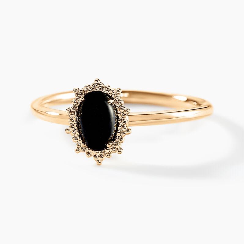 Bague Romance Plaqué Or Jaune Agate - Spannringe Damen | OROVIVO