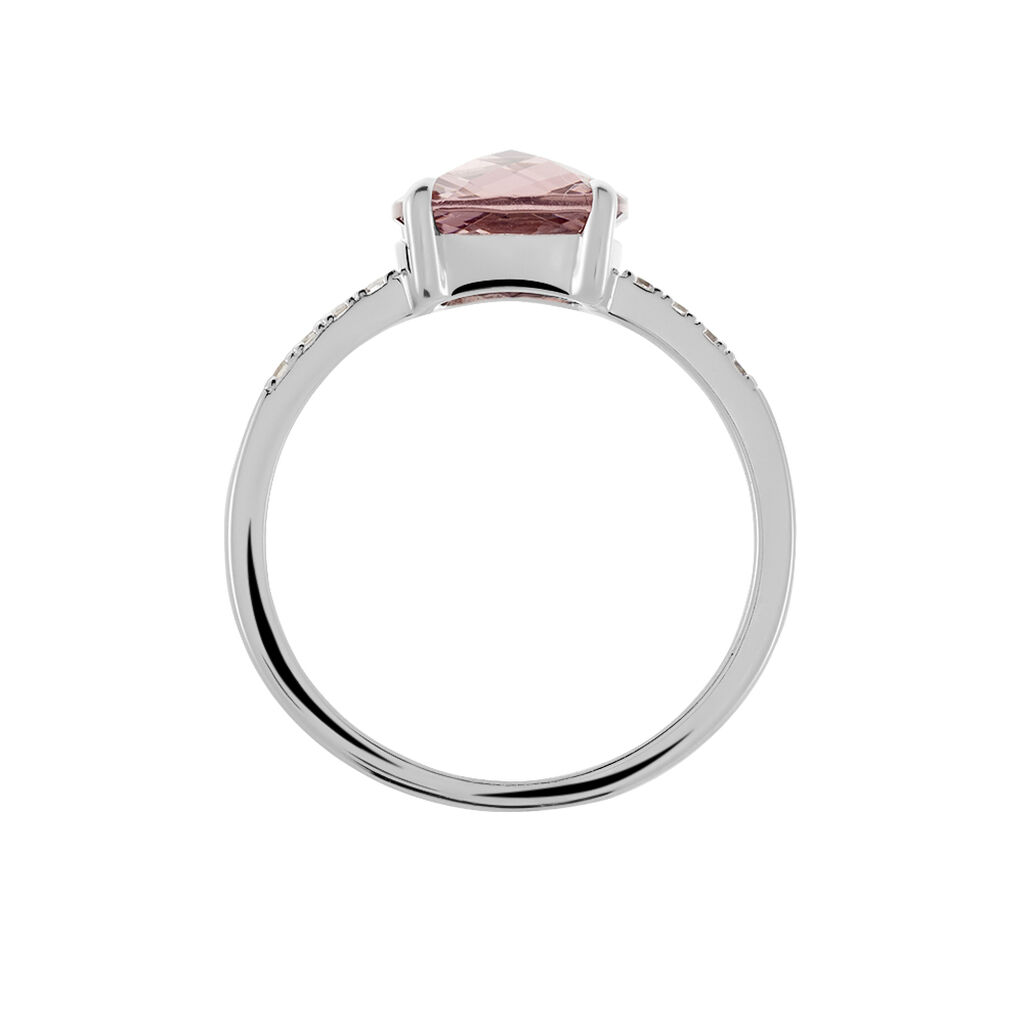 Rosi Damen Ring Silber Silber 925 Zirkonia Ros&eacute; Hexagon