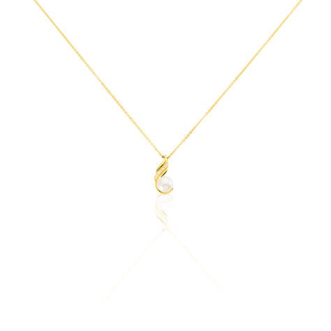 Damen Collier Gold 375 Zuchtperle Perlmutt Tropfen - Halsketten Damen | OROVIVO