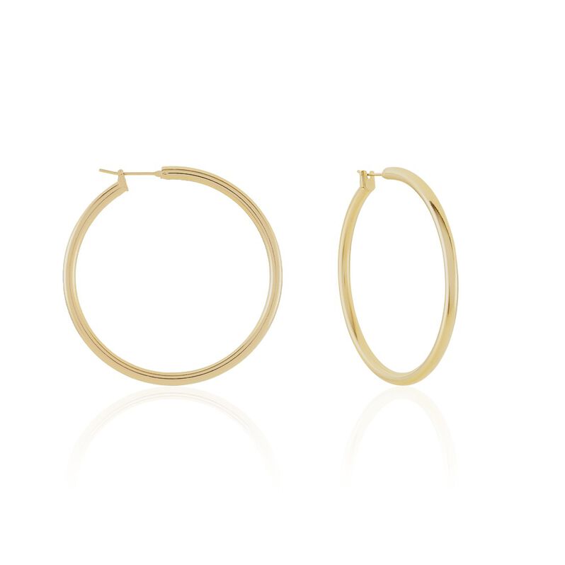 Damen Creolen Messing Gold plattiert - Creolen Damen | OROVIVO