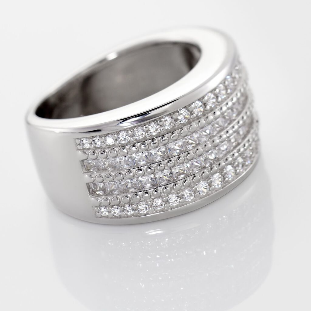 Damen Ring Silber 925 Zirkonia Wei&szlig; 1,52 ct