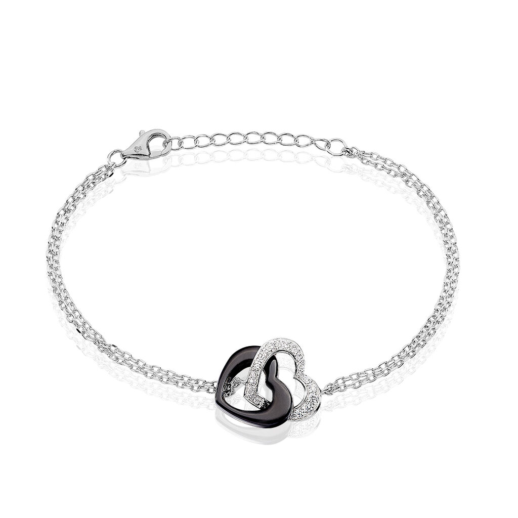 Bracelet Love Argent  Et Ceramique - Spannringe Damen | OROVIVO