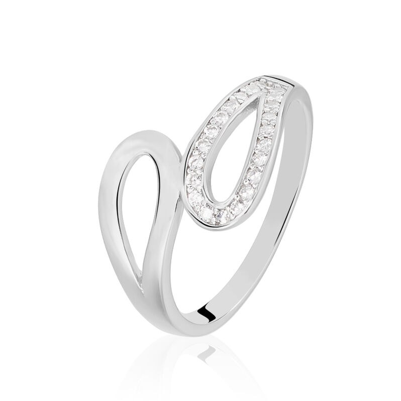 Bague Kali Argent Blanc Oxyde De Zirconium - Spannringe Damen | OROVIVO